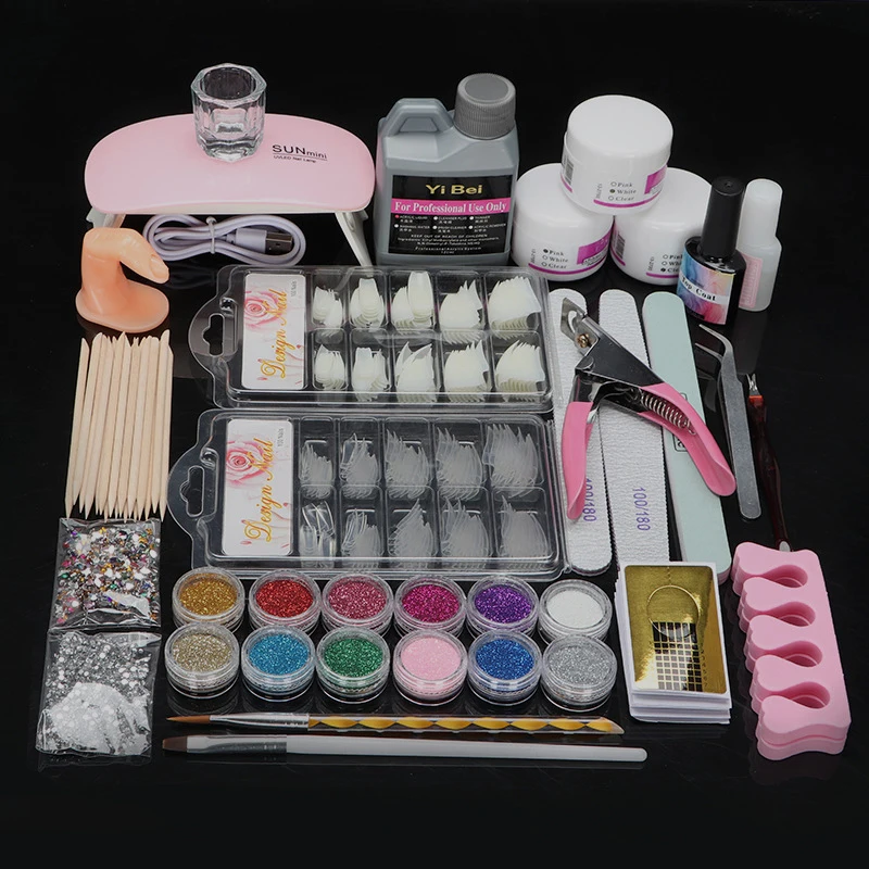 Wholesale Acrylic Powder Nail Kit Professional Full Set Nail Supplies 3 ...