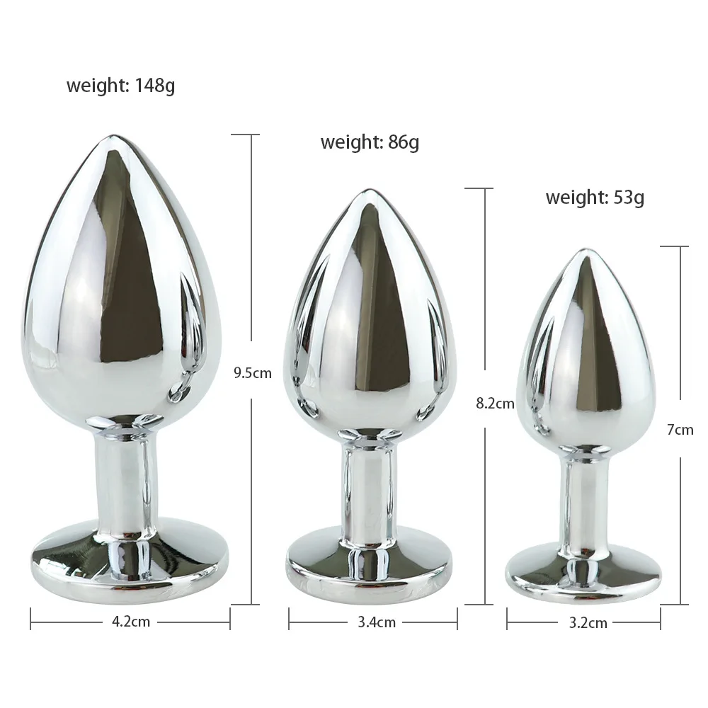 Smooth Touch Female Butt Plug Anal Bead Crystal Jewelry