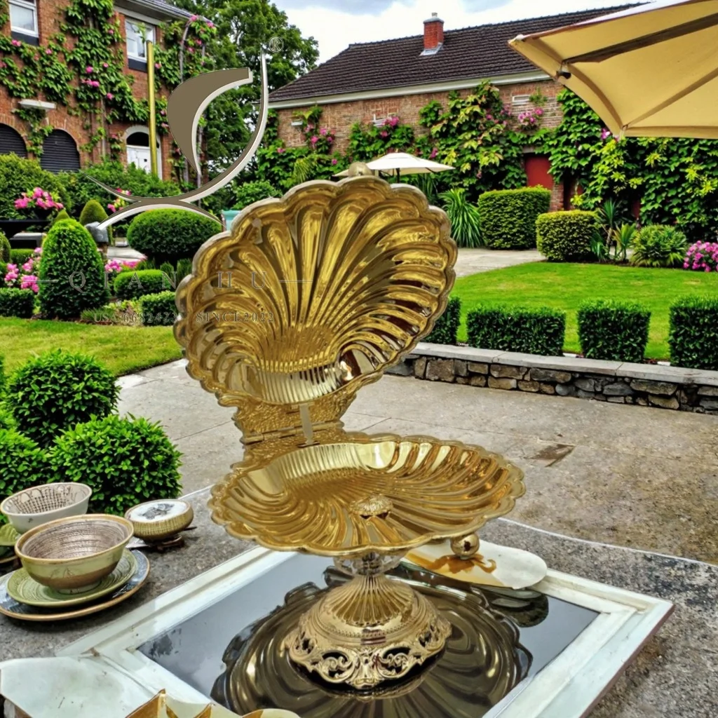 QIAN HU Luxury Gold Zinc Alloy Snack Dishes - Creative & Eco-friendly