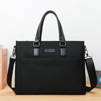 Custom Luxury 15 Inch Laptop Briefcase for Men Women Large Capacity Office Notebook Bag Nylon Lining Waterproof Feature for