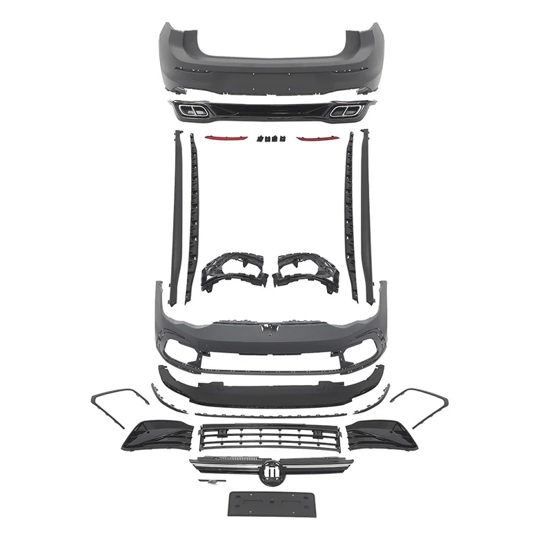 Suitable for Golf 8 R-line Edition, Low-height Upgrade Modification Large Surround Bumper, Part Number 5HG 807 217 D GRU