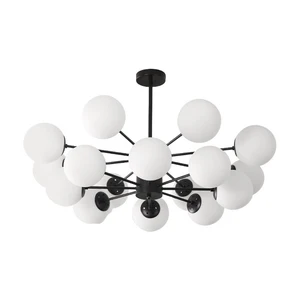 Nordic Modern Flush Mount Luxury Chandelier Ceiling Lamp for Living Room High Glass Shade Ball Led Ceiling Pendant Light Fixture