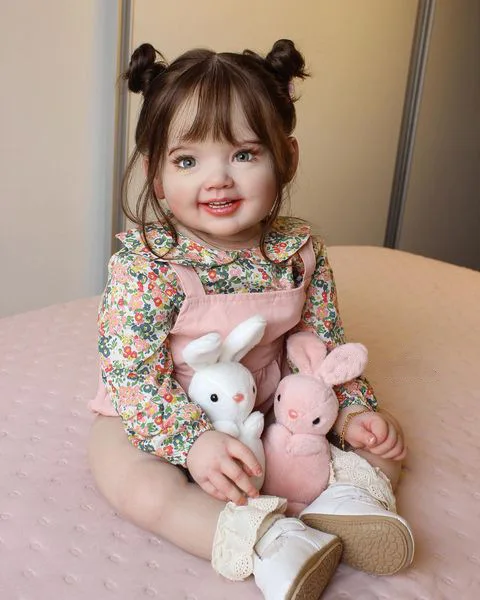 2024 New Product 70cm Full Body Soft Cloth Reborn Baby Girl Smile Doll High Quality Handmade Doll
