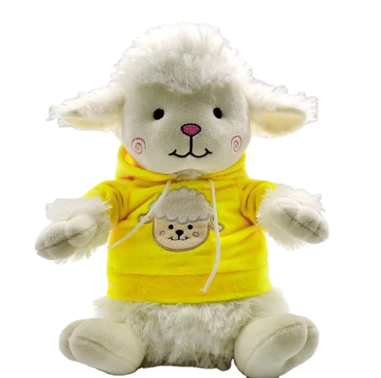 cute yellow little sheep plush toy lamb ragdoll ragdoll