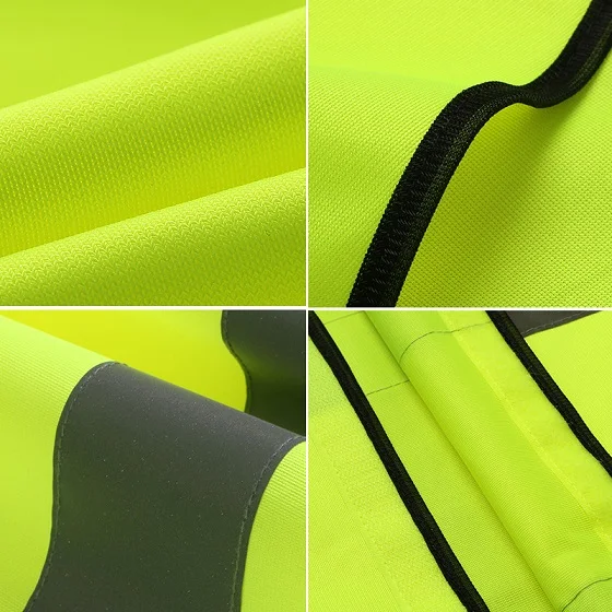 High Visibility Neon Yellow Safety Vest with Reflective Strips| Alibaba.com