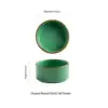Green-3.5-inch tall round flavor dish