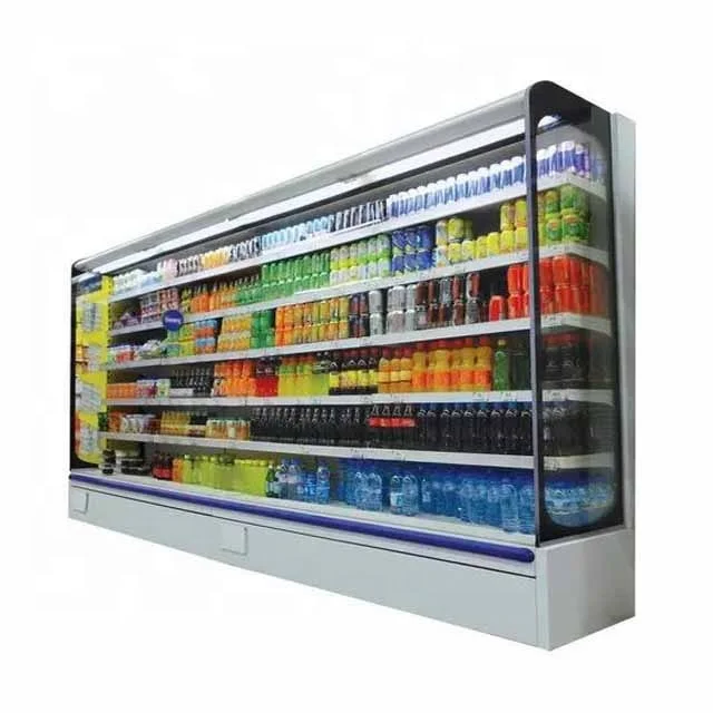 スーパーマーケットショーケース冷蔵庫飲料クーラーフルーツオープン