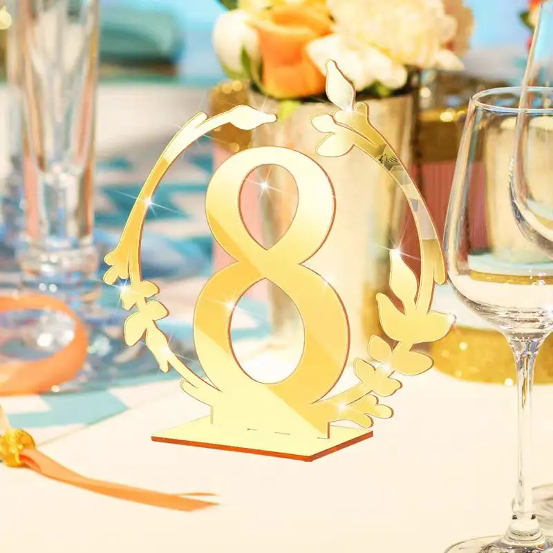 Alibaba.com: Gold Silver Mirror Acrylic Table Number Holders for ...