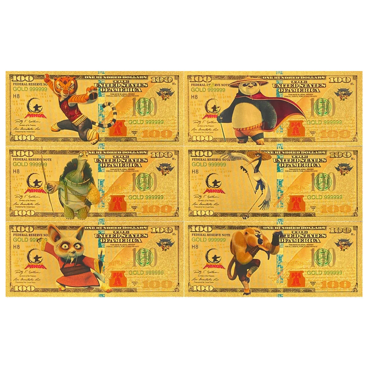 thumbnail image 2 of 10 Pcs One Piece Anime Silver Foil Banknotes - Cartoon Collectible Gold Banknote Cards 2 of 4
