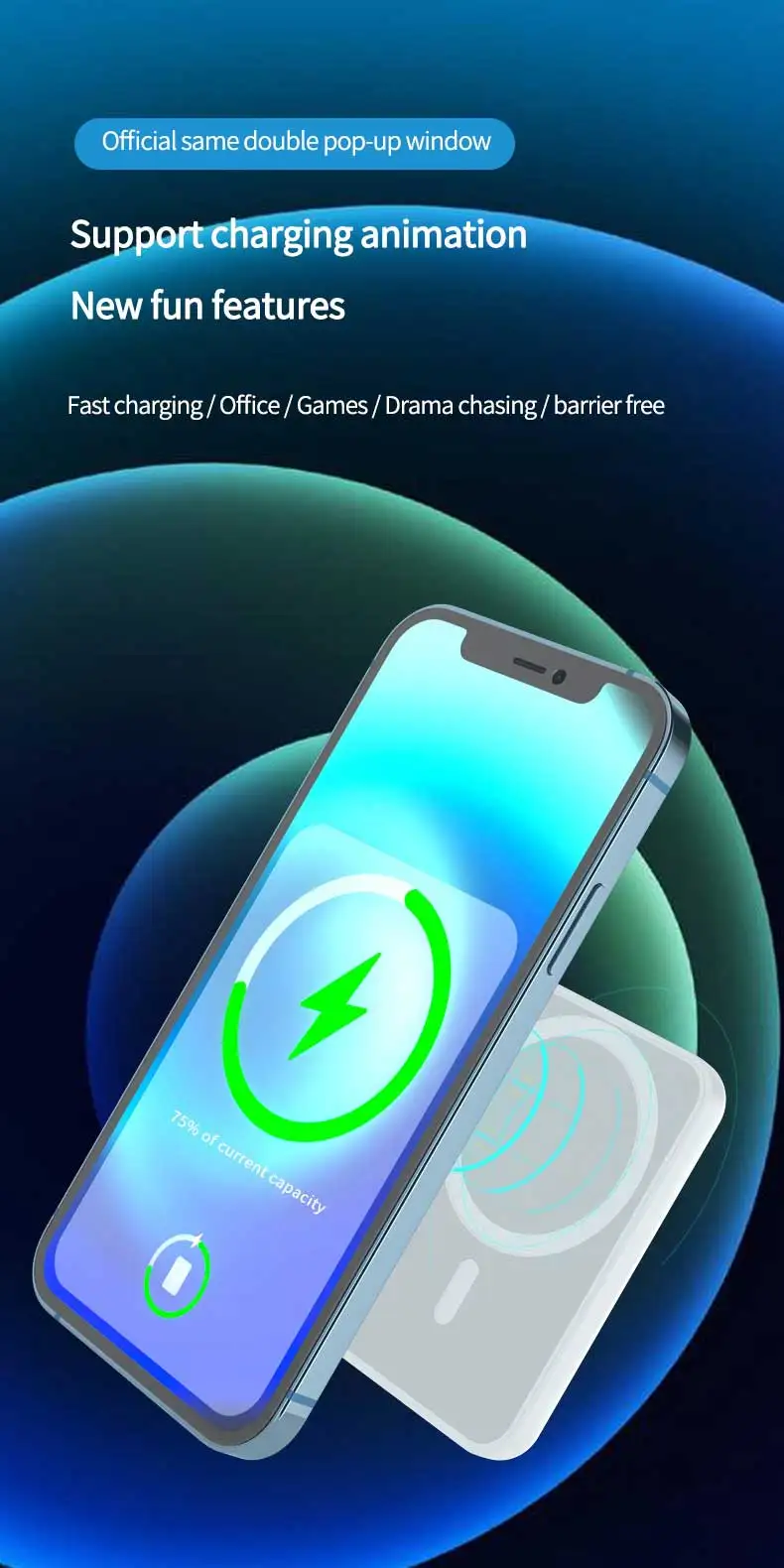 Mobile Mini Wireless Power Bank & Power Station True Capacity 5000mah Charger Portable