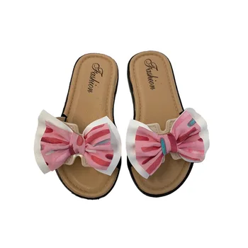 Children's slippers summer bow princess shoes parent-child baby sandals Korean version fashionable girls' slippers