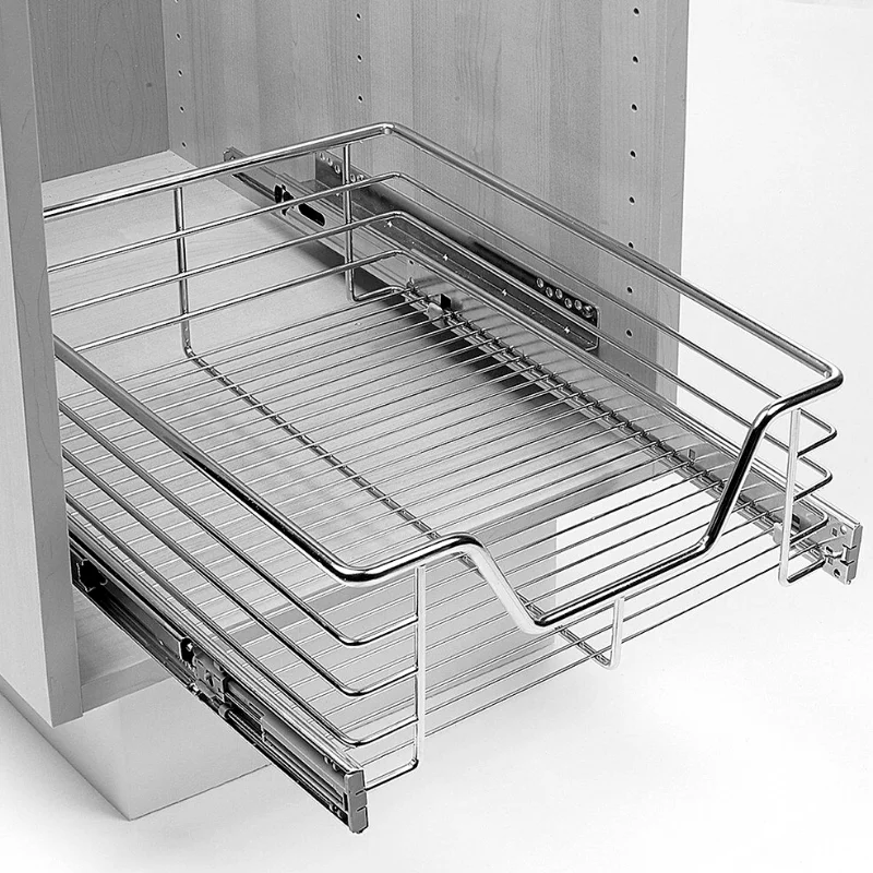 Modern Kitchen Storage Slide Out Wire Basket Kitchen Storage Pullout Wire Drawer Basket Buy