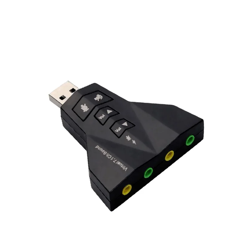 thumbnail image 2 of External Audio Adapter USB 2.0 External Sound Card - 7.1 3D Audio Adapter With Volume Control For PC & Laptop PC Audio Adapter 2 of 12