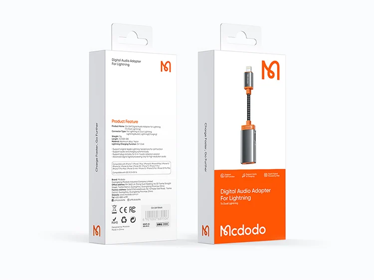 Audio Lighting to Lightning 2 in 1 Headphone Adapter for Iphone Usb Adapter for Iphone Music Call Wired Aux Audio Adapter