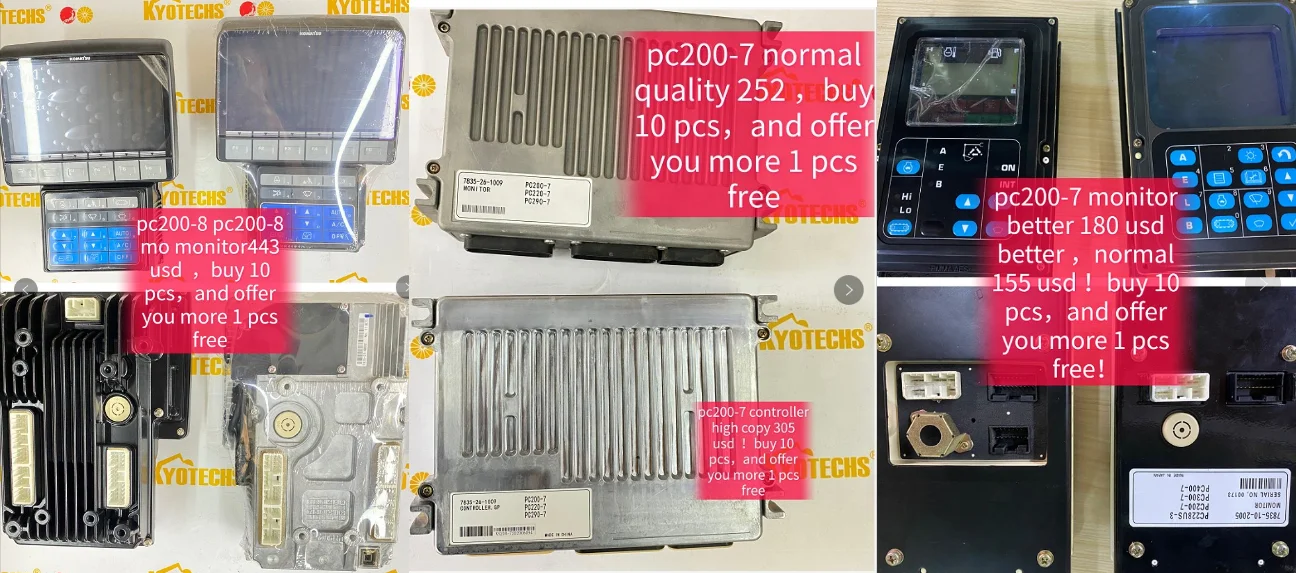 Factory Price Display Screen Excavator Electric Parts Display Screen Panel Monitor for Hitachi Volvo Komatsu Hyundai