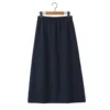 Navy blue midi skirt