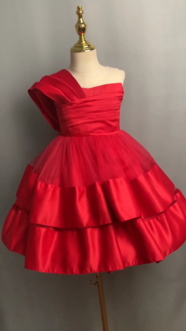 Girls Dresses Holiday Party Ball Gown Dress Halloween Costume Irregular