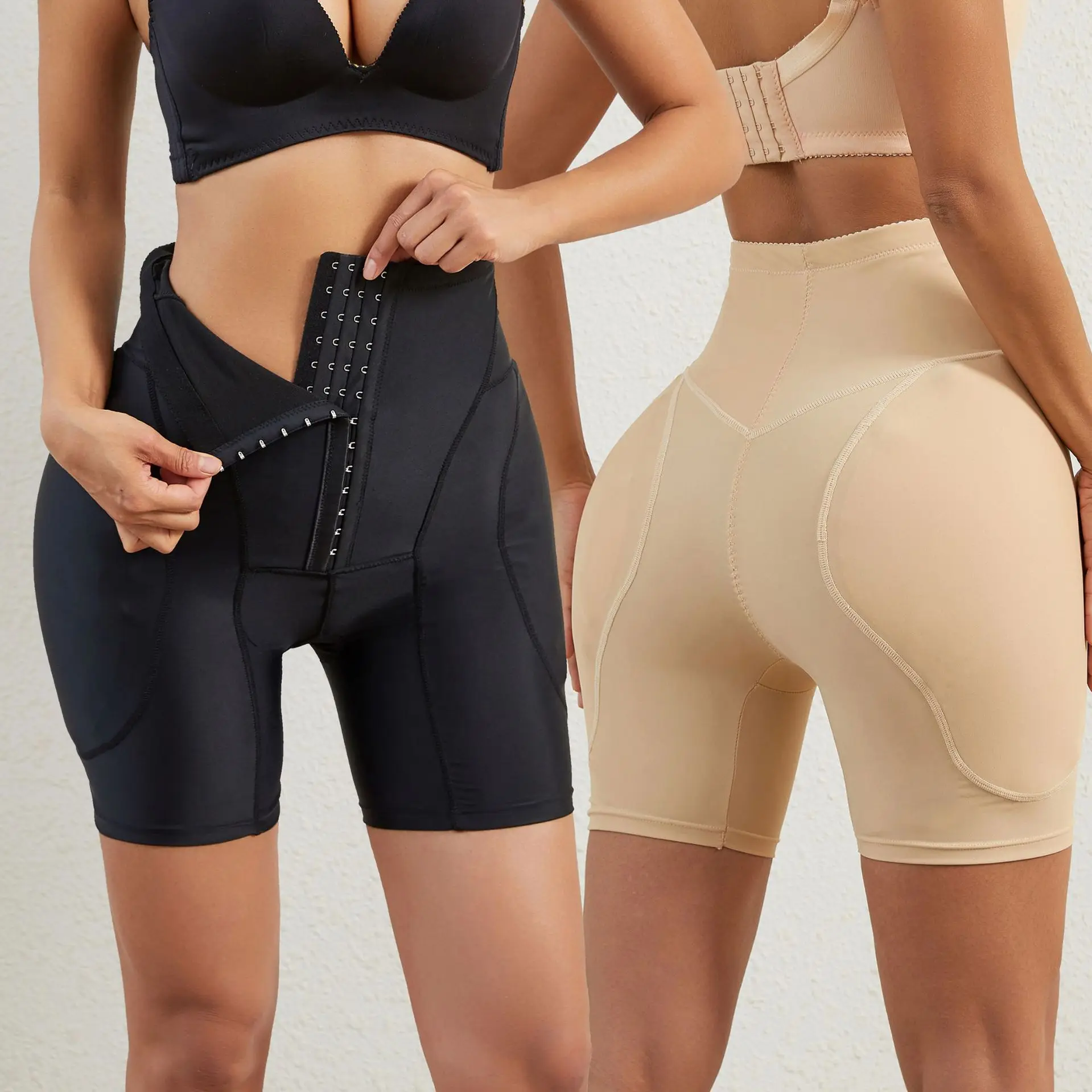 Body Shaper Shorts High Waisted Female Buttocks Sponge Pads Buttocks and Crotch Lifting Pants