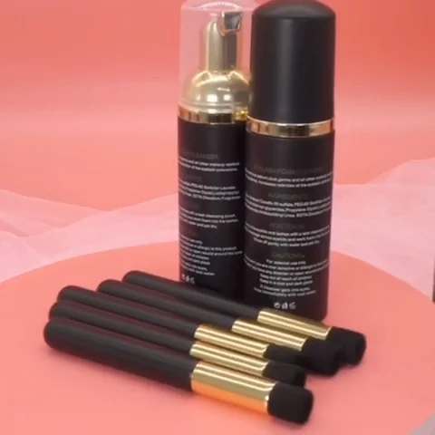 Органический без масла натуральный шампунь для ресниц очищающее средство с роскошной бутылкой пены для ресниц