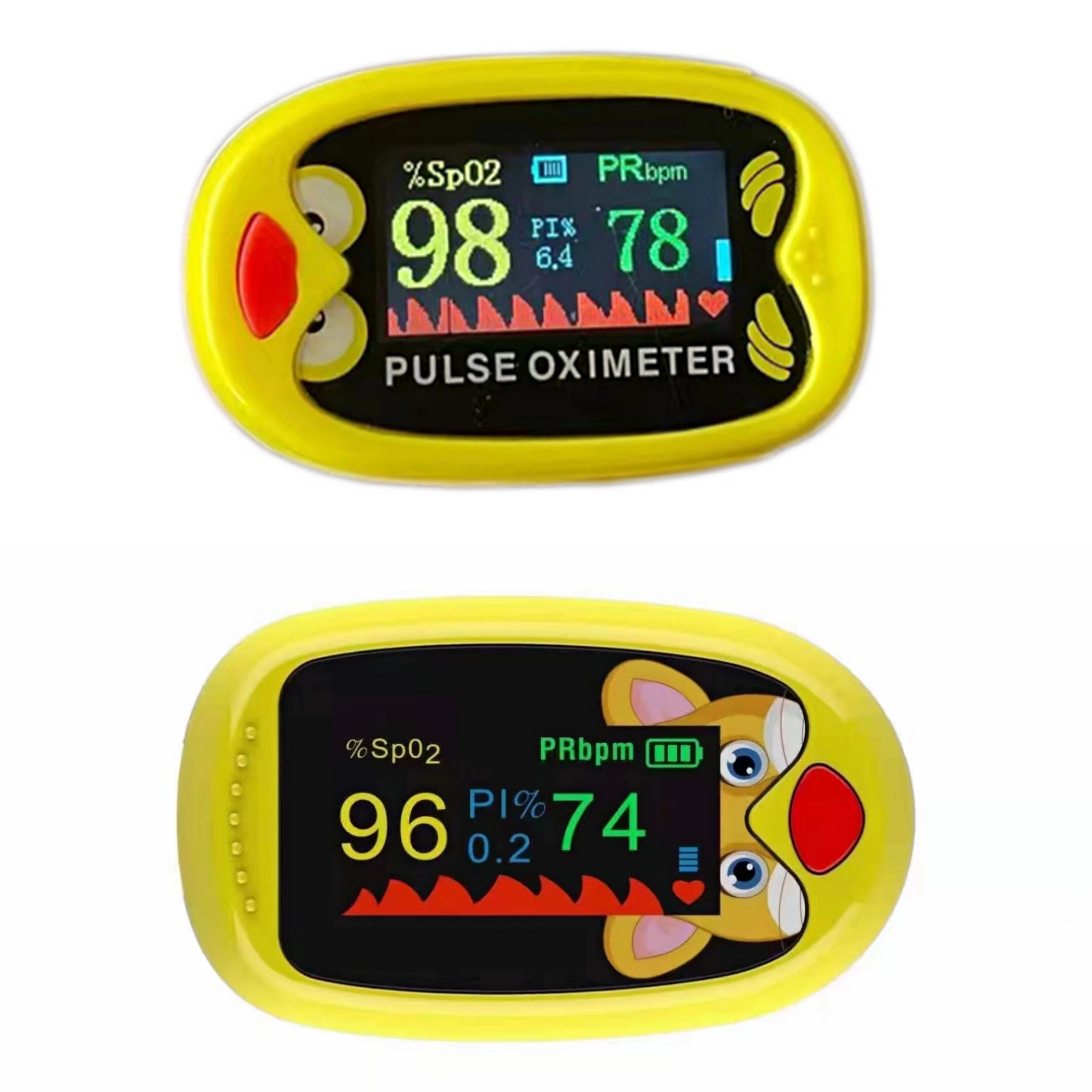 Children fingertip pulse oximeter Rechargeable Finger Pulse Oximeter TFT Screen Display Oximeter Devices