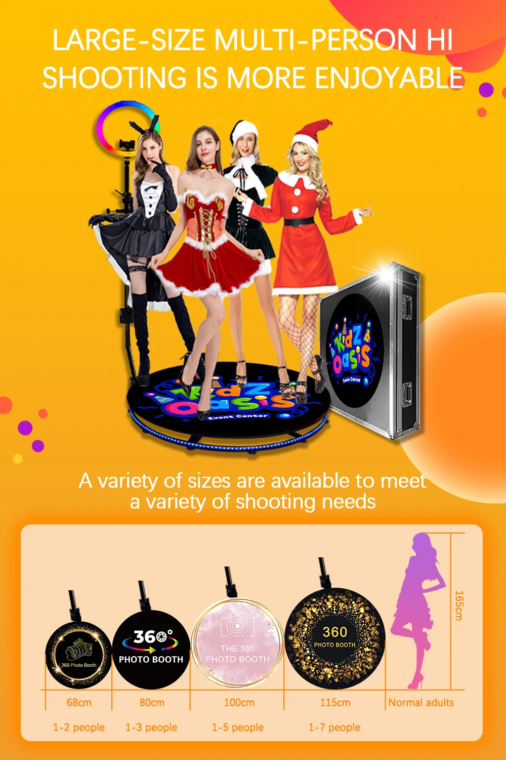 Us Warehouse Adjustable 360 Photo Booth Photobooth 360 Video Photo Booth Ratotaing Automatic 360