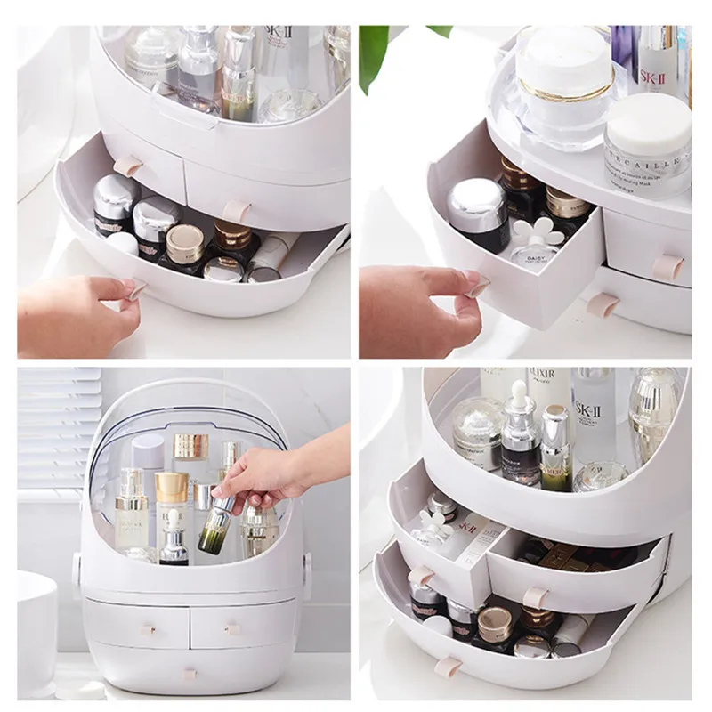 Modern Design Exquisite Beauty Storage Box Organizer Open-Closure Type Desktop Makeup Case with Fashion Style