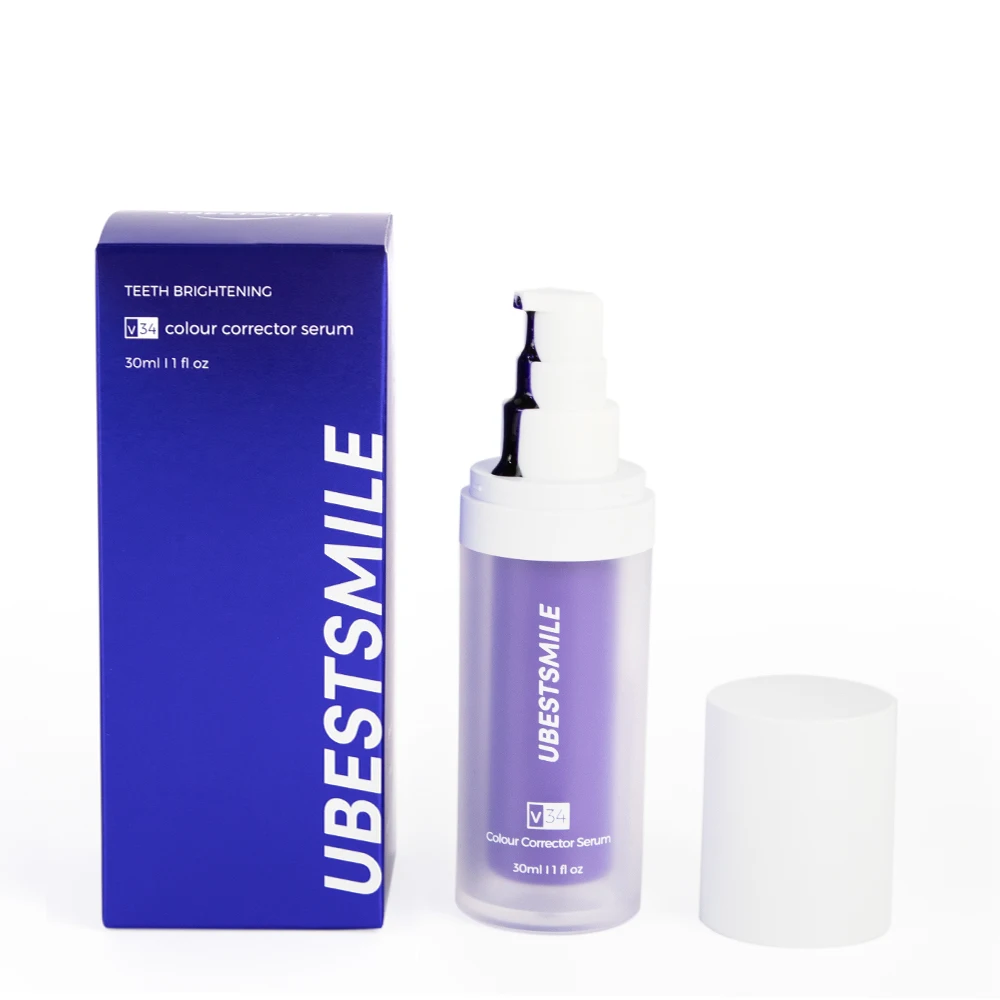 V34 Teeth Colour Corrector Customization 30ml V34 Purple Toothpaste OEM Factory Highsmile V34 Corrector Serum