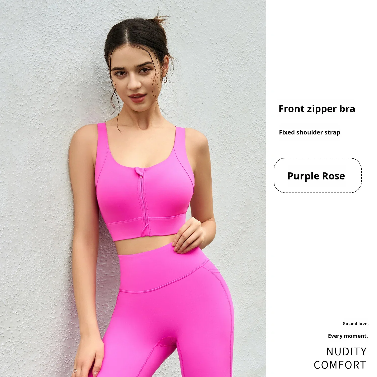 For Summer Front Zipper Seamless Breathable Quick Dry Sports Bra High-Strength Shockproo detail