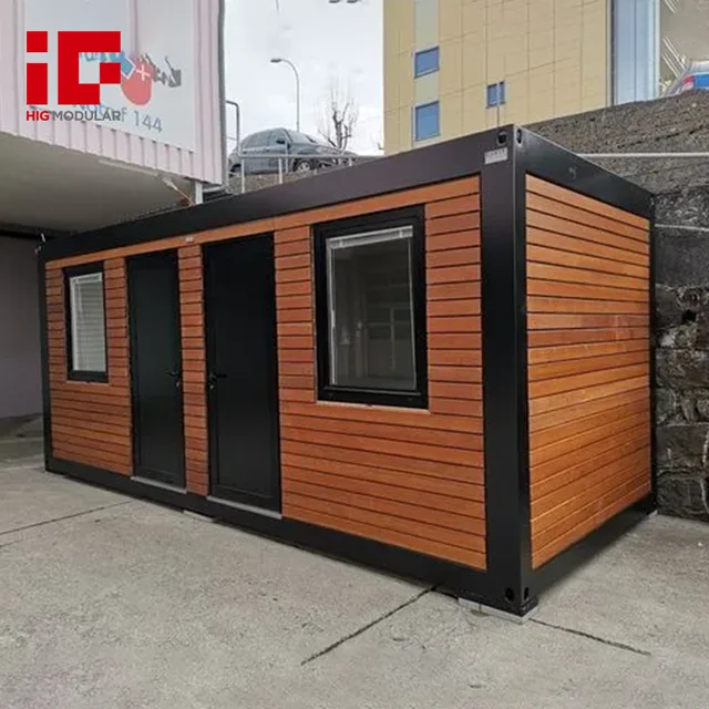 High Quality Luxury Modern Container Modular Movable Prefab Outdoor 20ft Glass House Granny Flat Trailer Tiny Wooden Home