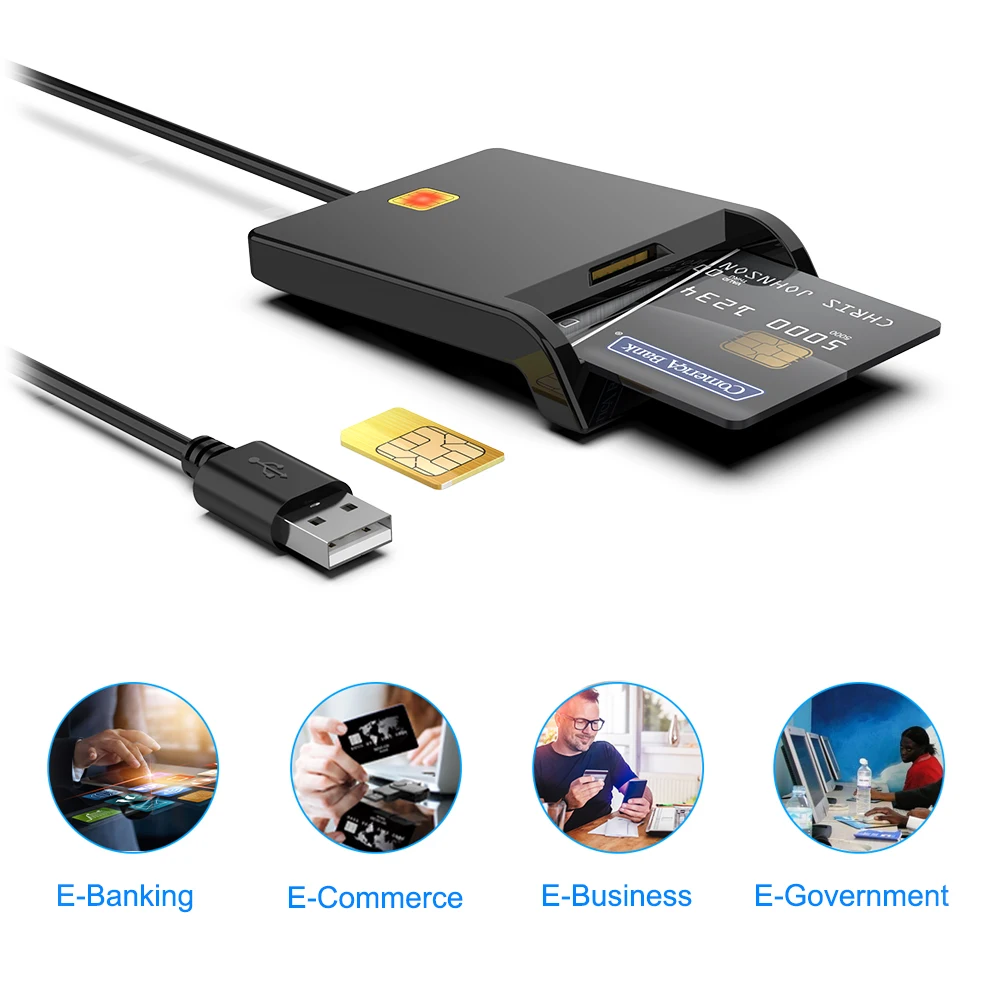 IC IDスマートカードリーダー Sam Slot USBクレジットカードリーダー