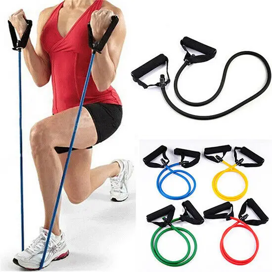 5 Levels Heavy Duty Adjustable Gym Fitness Workout Elastic 11pcs Latex Resistance Bands Tube Set