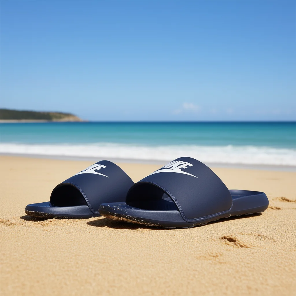 Nike Victori One Mens Slides Midnight Navy White EVA Upper Slip-On