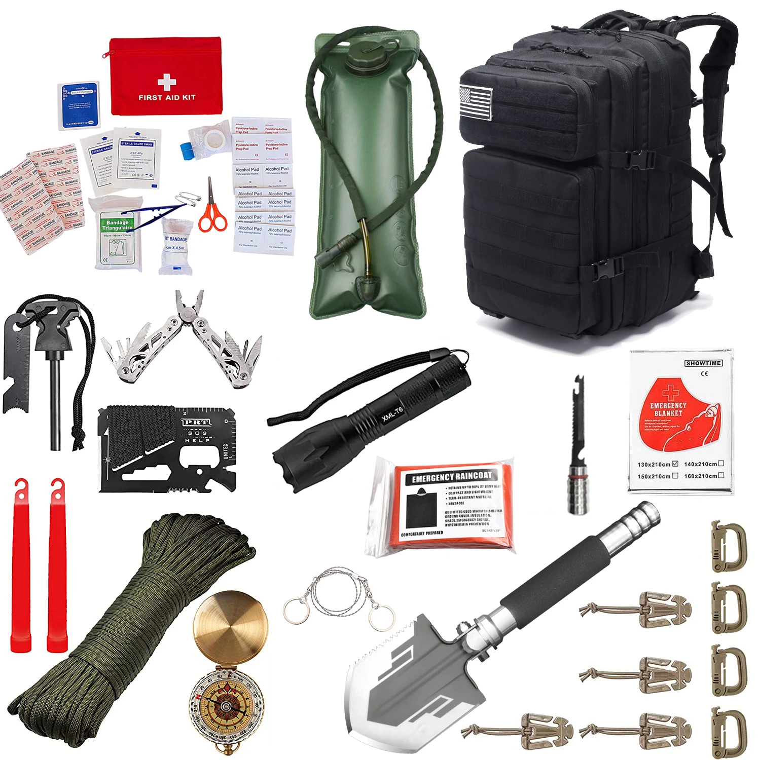 tactical survival kit backpack