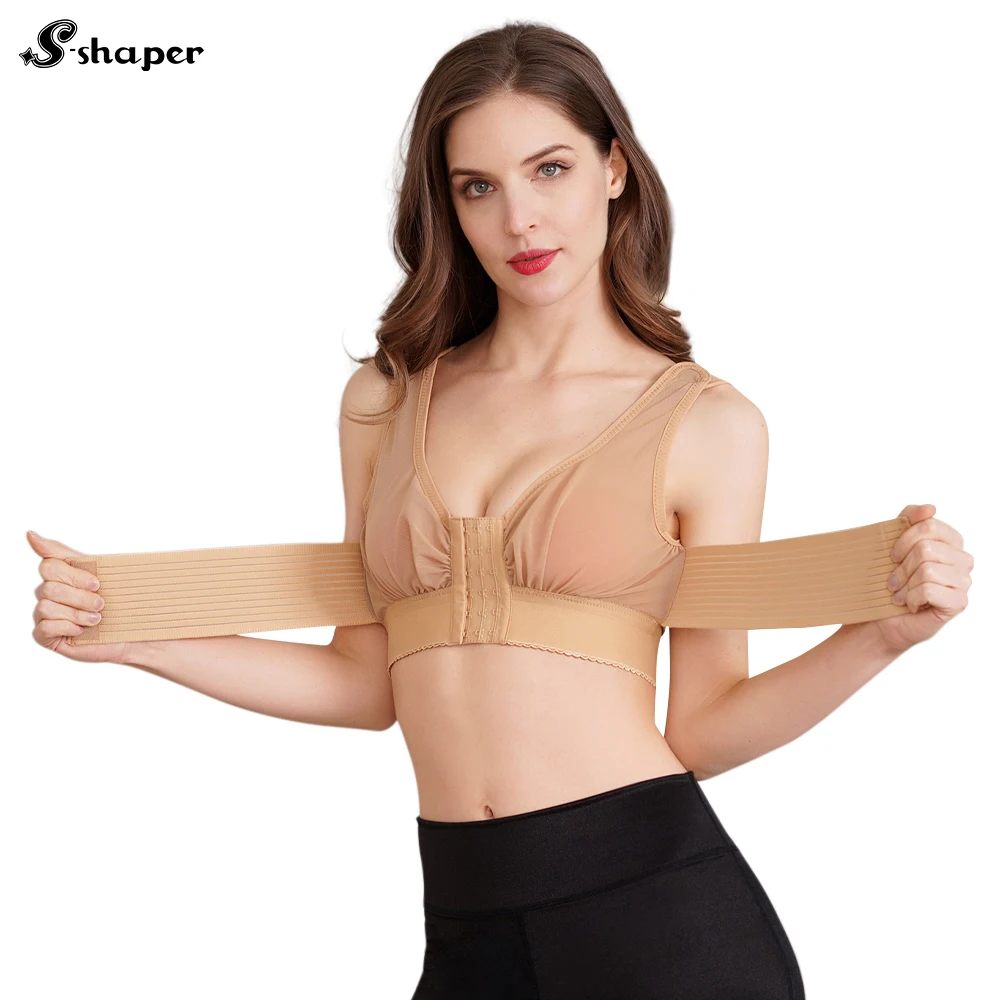 S-SHAPER Soutien-Gorge Magique Respirant avec Crochets Ajustables Stabilisateur d'Implant Post-Chirurgie et Post-Partum