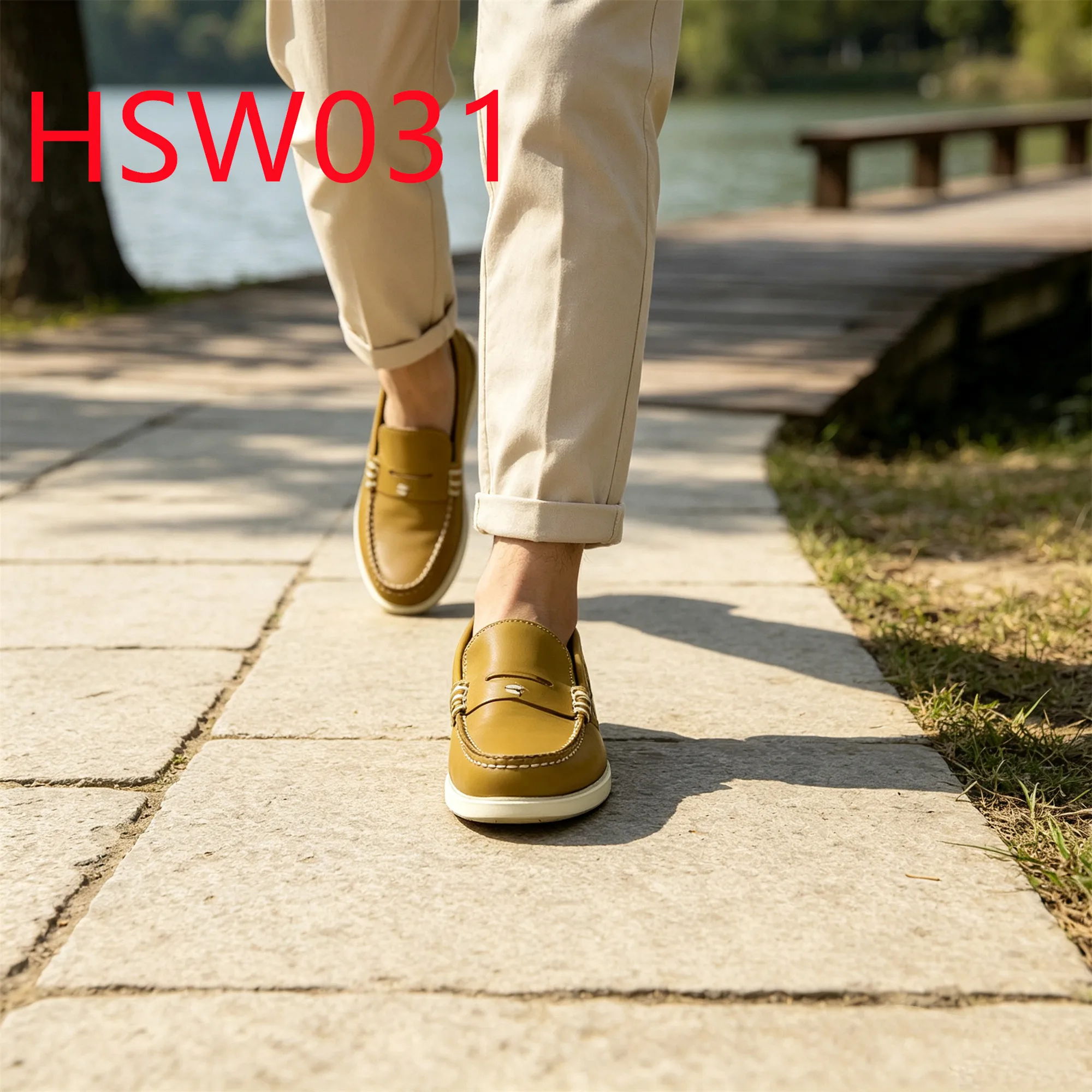 HY,Leisure Travel Mask Style Blue/honey Color Hua Singh Moccasin Shoes Full Natural Cow Leather Lowest MOQ Boat Shoes HSW031