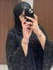 Black suit with t hijab Two-piece set