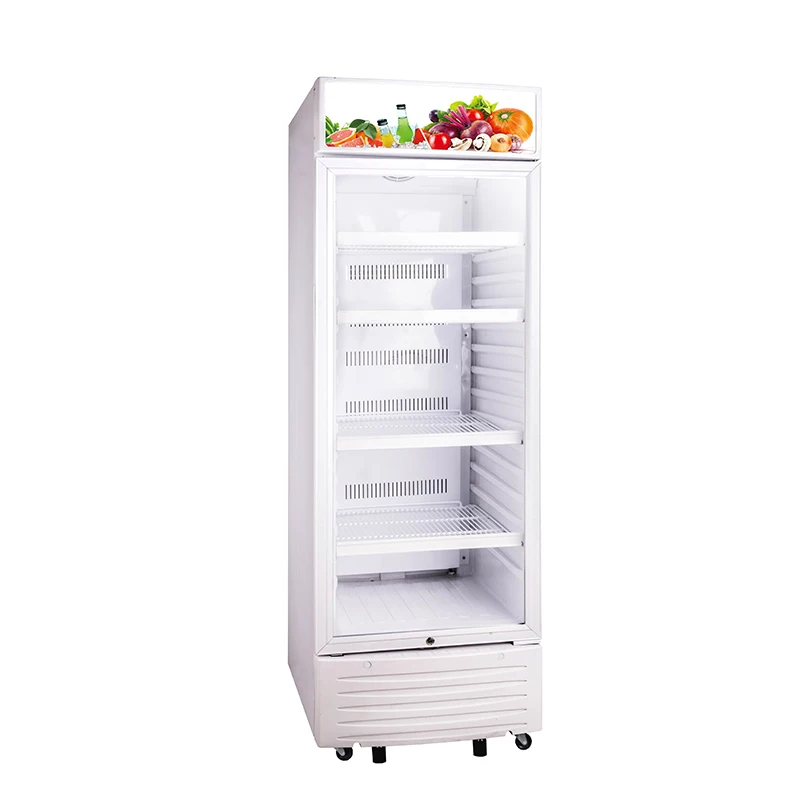 New commercial vertical beverage display cabinet beverage fresh keeping upright deep freezer