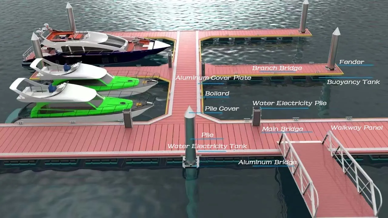 Floating Dock Pe Floating Jetty Modular Floating Pontoon For Aluminum