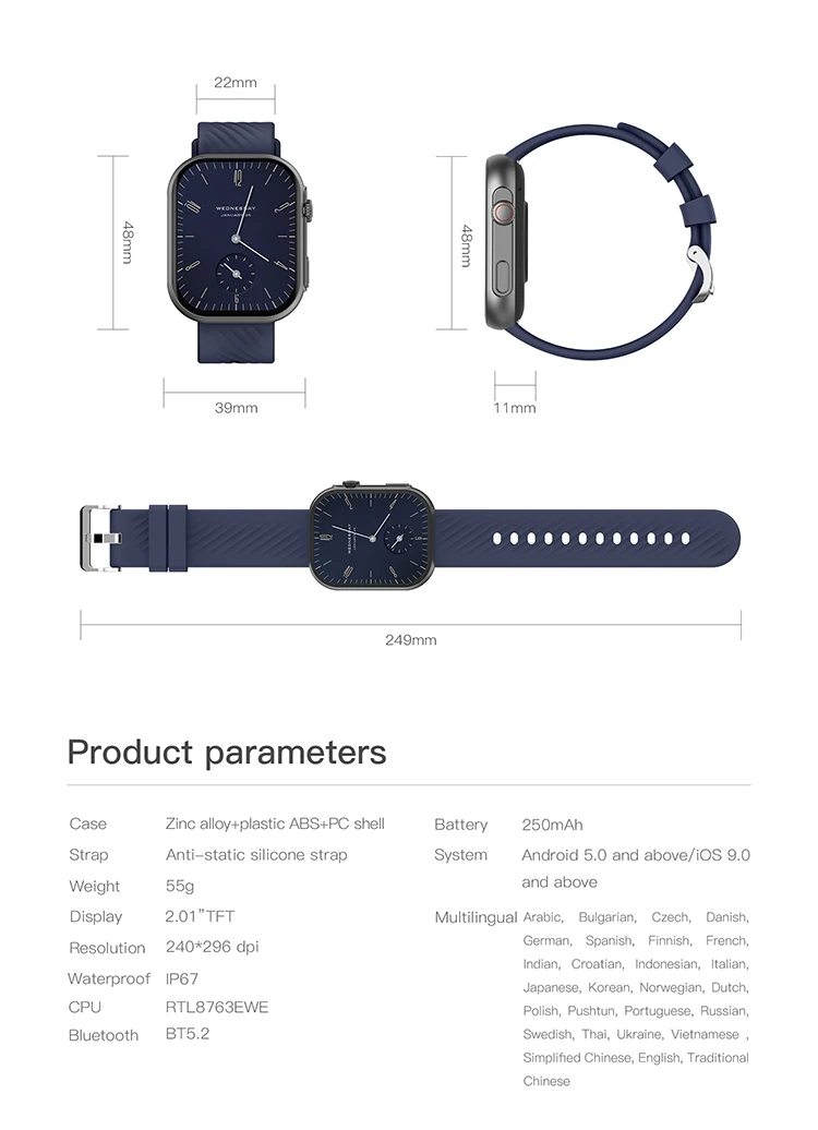 2023 Reloj Inteligente  ZL80B Smart Watch Blood Pressure Blood Oxygen GPS Movement Track Smartwatch