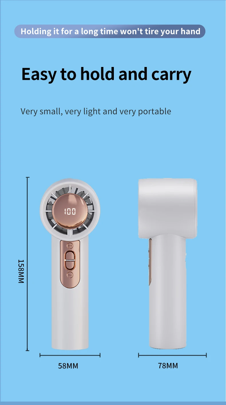 Handheld High Speed Fan, Portable, USB - detail 16