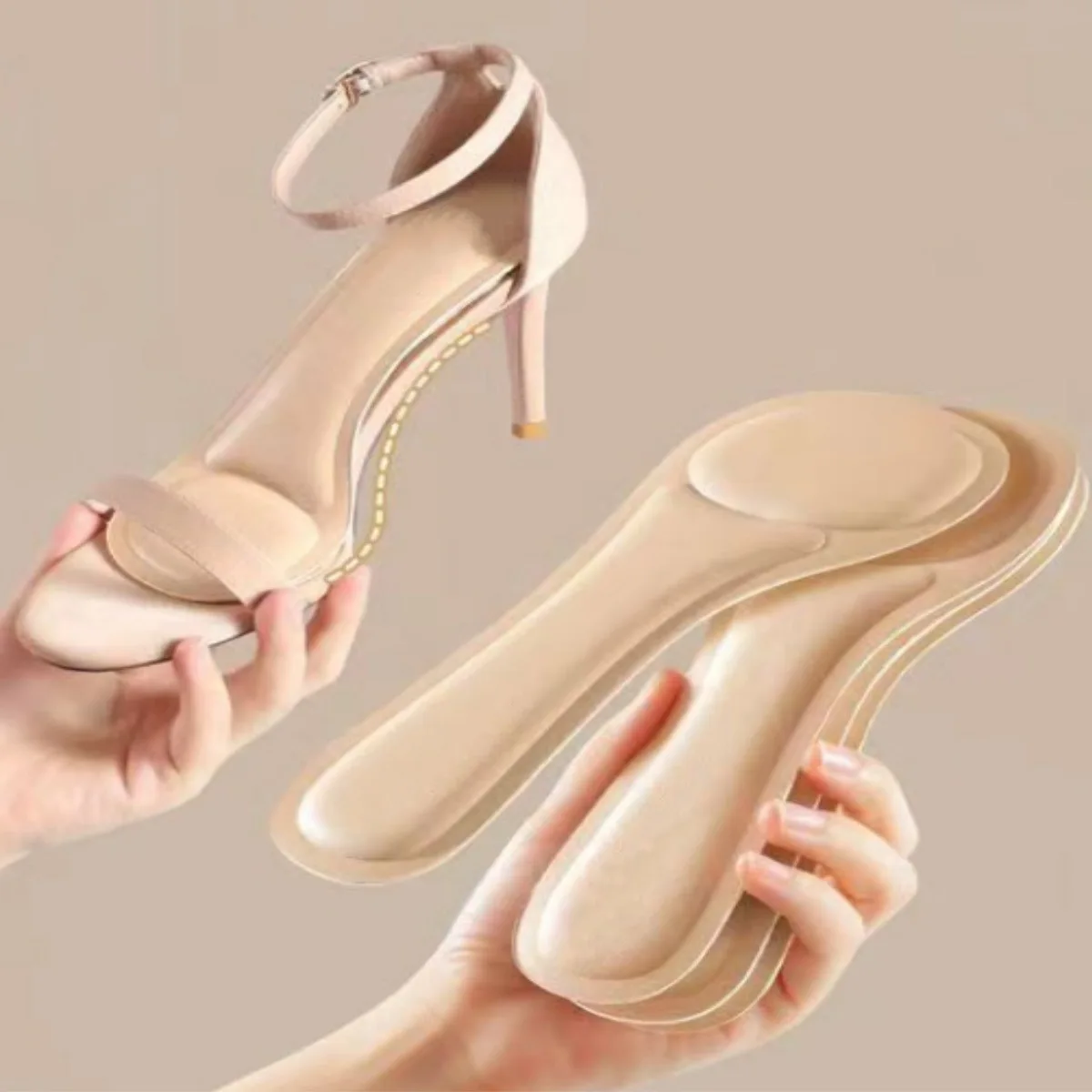 Non-slip Shoe Pads Women Sandals High Heels Seven-point Insoles