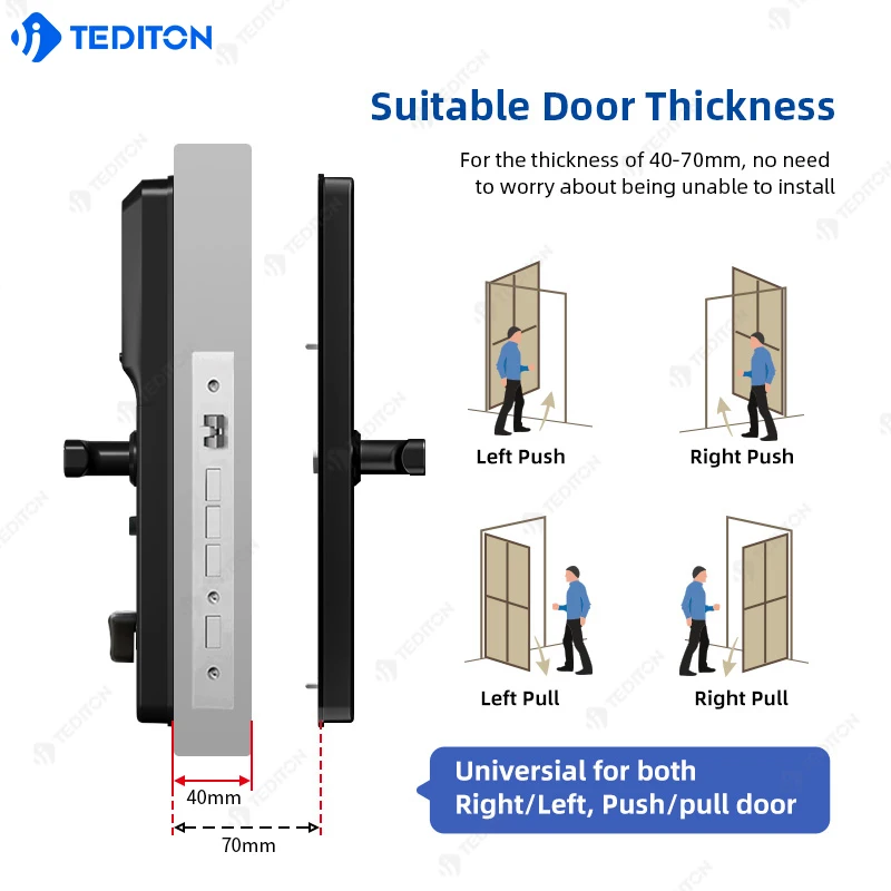 Fechadora Digital Intelligent Door Lock Fechaduras Biometricas Residencial Fechadura Eletronic Tuya Smart Door Lock