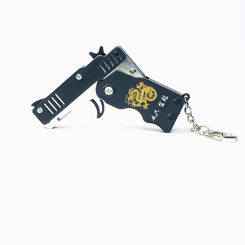 Factory Direct Selling Foldable Continuous Fire Power Super Alloy Continuous Fire Metal Children's Toy of Small Pistol