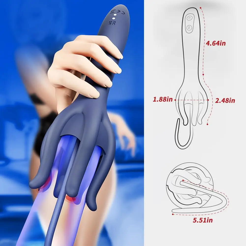 Men Masturbation Toys 30 Vibrating Penis Training Vibrator Male Masturbator With Clamping Pulse Vibration Handhold Glans 5