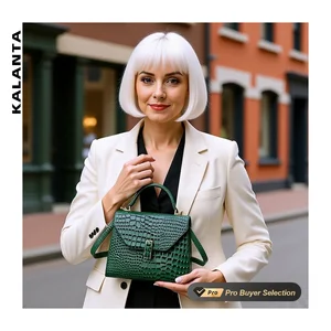 KALANTA Minimal Print Purse Girls Chic Women's Brand Structured 2026 Open Business Office  Square Handbags