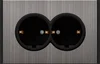 Double German  socket with groundground