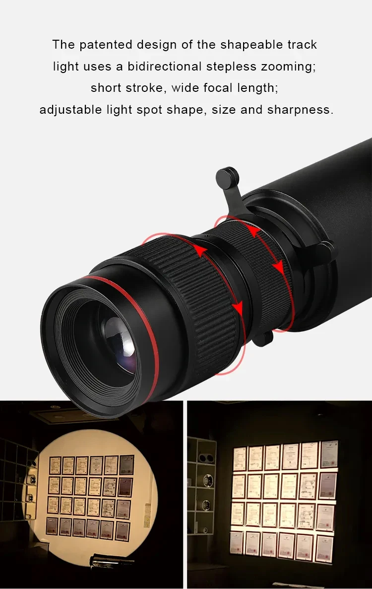 Newest Smart Adjustable Zoomable Shapeable Led Track Light for Museum Art Gallery Painting Exhibition