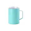 Taza con asa recta azul cielo