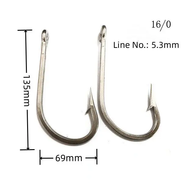 extra large fish hooks Giant Fishing Hook 18/0~28/0 Big Game Live Bait Stainless Steel 9km-dwlife from Owner America HAYA Extra Strong Stainless Steel