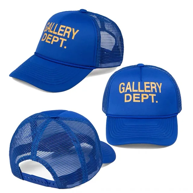 wholesale custom logo high quality trucker hats fashionable pre curved brim foam mesh embroidery trucker cap